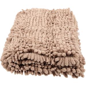 Chenille Extra Thick Non-Slip Bathroom Rug Mat for Entryway Soft Absorbent Chenille Bath Mat Camel Machine Washable Ultra Thick Easy Care (Khaki)