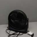 Amazon Basics Air Circulator Desk Fan for Bedroom, Home and Office, 90-Degree Tilt Head, 3 Speed Settings, Cooling, 35 Watts, Black, 11.1"W x 6.3"D x 10.9"H