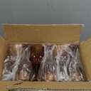 XKXKKE 24 Pcs Amber Plastic Glasses, Plastic Water Goblets for Parties, Stemmed Drinking Glasses for Wedding Reception, Grand Event Party Bar Supplies Reusable Drinking Cups