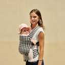 GROWNSY Baby Carrier Newborn to Toddler, Lightweight Ergonomic 7-44 lbs Newborn Carrier with Head Support, Easy to Wear Hands Free Infant Carrier for 0-36 Months, Houndstooth