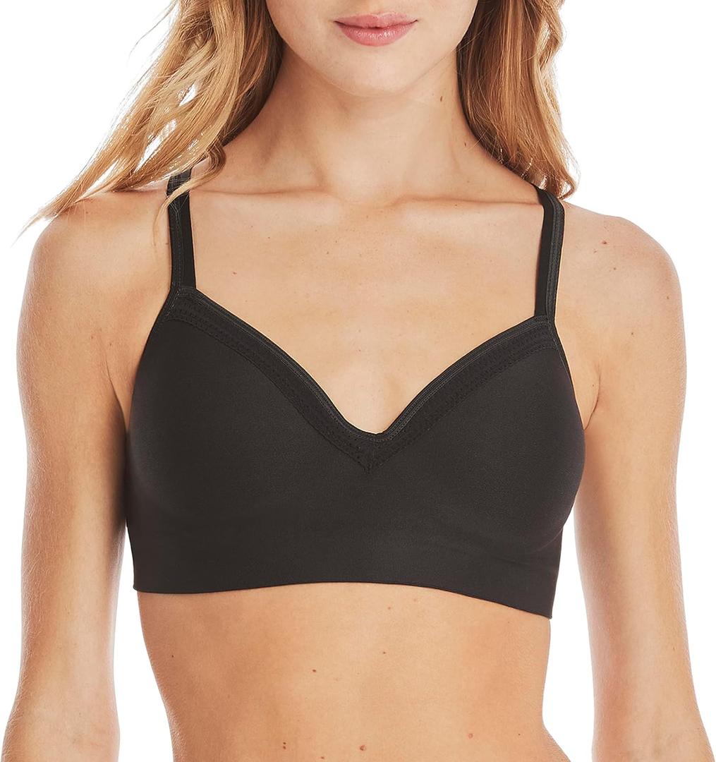 Hanes Women's SmoothTec ComfortFlex Fit Wirefree Bra MHG199 (Black)