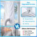 Gruntbear Portable Air Conditioner Window Seal Kit, 400CM (157'') AC Casement, Hot Air Stop Air Exchange Guards with Zip and Adhesive Fastener Works with Tumble Dryer, Keep House Cool