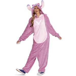 Disguise Adult Angel Adult Jumpsuit, Official Lilo and Stitch Character Costume With Hood