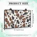 Stove Top Covers, Cow Print Brown Heat-Resistant Stove Top Cover for Electric, 20.96" x 29.18" Anti-Slip Waterproof Mat for Glass Stove Top Protector Pad Multipurpose Foldable Cooktop Cover
