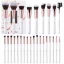 DUcare Makeup Brush Set Professional 27Pcs Makeup Brushes Premium Synthetic Kabuki Foundation Blending Face Powder Blush Concealers Eye Shadows Make Up Brushes Kit White