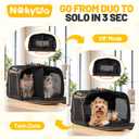 Large Cat Carrier Soft Sided Pet Carrier for 2 Cats, 2-in-1 Foldable Cat Bag Carrier with Removable Divider for Large Cats Small Dogs up to 50 LBS, Ventilated Two Cat Carrier for Travel, 24"x14"x15.5"