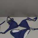 Zojuyozio Women's Bikini Sets Halter Triangle Swimsuit 2 Piece Bathing Suit Insigniablue S