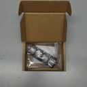 2 Pcs Keyboard Fidget Toy for Adults Fidget Keyboard Clicker Toys with LED Lights Keychain Stress Relief for Anxiety Decompression (Black and White) (Blue Switch)