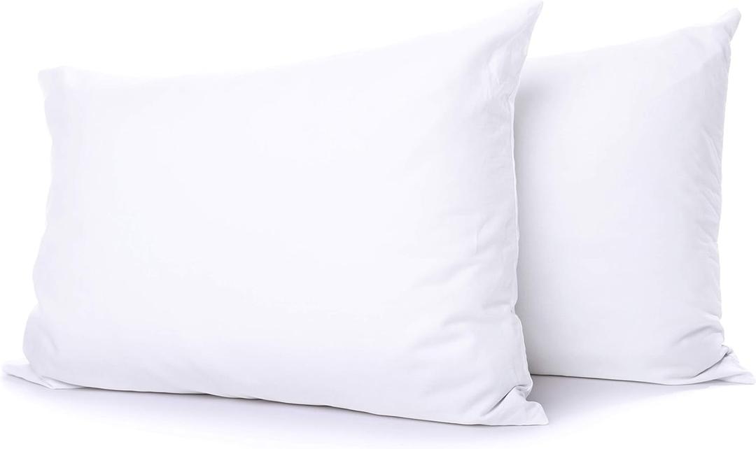 Cotton Delight Queen Pillow, White, 100% Natural Cotton 