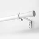 Curtain Rods Modern Minimalist Style,3/4 Inch Diameter Adjustable Curtain Rods for Windows, 16-88", White