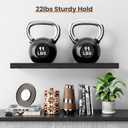 upsimples 23.6" Long Floating Shelves for Wall, Room Decor Set of 2, Black, 23.6in