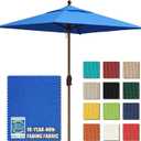 EliteShade USA 10-Year-Non-Fading 6x6Ft Square Market Patio Umbrella, UPF 50+ UV Protection Performance Sun Umbrella, Heavy Duty Commercial Grade Outdoor Table Umbrella with Crank, Windproof Vented Top for Garden, Pool, Deck and Outdoor Playsets, Royal Blue