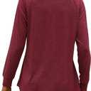 JomeDesign Womens Tops Long Sleeve Crew Neck Shirts Loose Casual Blouse Fall Clothes (S)