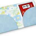 AmazingSpark Mahjong Card Sleeve, 11.25 x 7 Inches Large Folio Holder with Elegant Floral Print Lining for Mahjong Scorecard Cards Protective Cover Mahjongg Accessories (Blue)