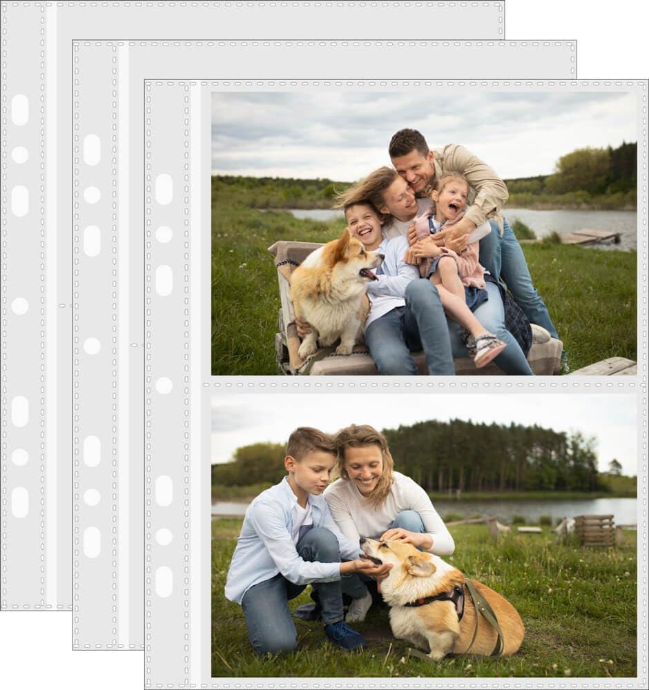 30-Pack 4"x6" Photo Sleeves for Ring Binders, Total 120 Pockets, 6.9"x8.6"