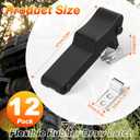 Mudder 12 Pcs Flexible Rubber Draw Latch, Front Storage Rack Rubber Latch for Cooler, Boat Compartment Cargo Box with Stainless Steel Keeper and Bracket