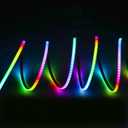 RGB Intelligent IC LED COB Light Strip 0.2in/5mm Wide 16.4ft/5m roll, 5V USB Power Supply can be Installed in Narrow Gaps of Smart Devices, Home Decoration, and Automotive Spaces (160LEDs, 16.4ft/5m)