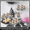 Honeydak 200 Pack Black and White Checkered Ice Cream Cups Bulk 5 oz Small Disposable Treat Paper Cups Dessert Yogurt Bowls Snacks Sundae Yogurt Container for Summer Wedding Birthday Party Supplies