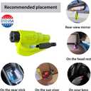 resqme Pack of 2,The Original Emergency Keychain Car Escape Tool, 2-in-1 Seatbelt Cutter and Window Breaker, Made in USA, Pink - Compact safety hammer