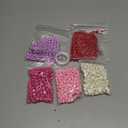 600 Pcs Mother's Day Acrylic Heart Beads 10mm Red White Heart Spacer Beads Romantic Love Pendant Craft Kits for Mother's DIY Jewelry Making Craft Party Supplies