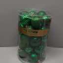 KI Store Green Christmas Balls 34pcs 1.57-Inch Small Christmas Tree Decoration Ornaments for Xmas Tree Holiday Wreath Garland Decor Ornaments Hooks Included