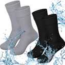 Jeyiour 2 Pairs Waterproof Socks Unisex Waterproof Breathable Outdoor Skiing Hiking Wading Fishing Socks for Men Women (Small)