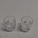 Sunnychicc 2 Pcs Christmas Icon Glass Cups 12 oz Candy Cane Drinking Glassware Wine Stemless Double Old Fashioned Blown Cocktail Cups for Women Friends Lovely Christmas Gifts