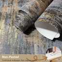AM1NAH Distressed Wallpaper Industrial Texture Metallic Traditional Wall Paper, 20.8" X 393.0"