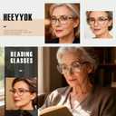 HEEYYOK 2.0 Reading Glasses Women Small Face 4-Pack Colorful Reader For Womens Cheaters Reading Ladies Lightweigth Flexible Spring Hinge