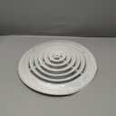 Fits 12 Inch Neck Air Duct | Steel Round Air Supply Diffuser for Ceiling by Handua | 12" Neck Steel Butterfly Damper&Handle Included | Round Diffuser Vent Cover | White | Outer Dimension: 15-15/16"