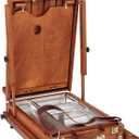 Creative Mark Safari II Deluxe Easel - French Style for Plein Air Painting, Elmwood with Walnut Finish, Holds Canvas Up to 39", Sliding Mast, Fully Divided Sketch Box, 12" x 16" Palette, 12 lbs
