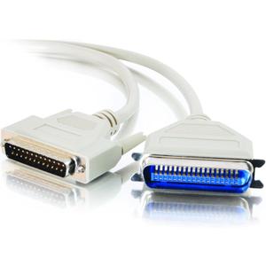 C2G 02798 DB25 Male to Centronics 36 Male Parallel Printer Cable, Beige (6 Feet, 1.82 Meters)
