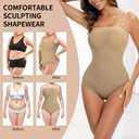 Strapless Shapewear for Women, Tummy Control Triangle Bodysuit, Body Shaper Tank Top L
