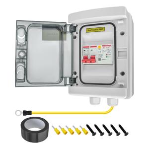 SPA Panel Disconnect GFCI Switch, 50A Circuit Breaker Box with Surge Protection, IP66 Weatherproof Circuit Breaker Switch for Hot Tub, Swimming Pools, Not Compatible with 4-Wire