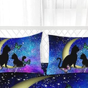 Pillow Case, Cats and Butterfly, Blue, Black, 2 Pack, 28×20"