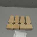 La Vane 7 inch / 18cm Wooden Furniture Legs, Set of 4 Carved Geometry Solid Wood Unfinished Replacement Bun Feet with Mounting Plate & Screws for Sofa Cabinet Couch Table TV Stand