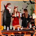 12 Packs Halloween Glass Cups Gifts Boo Baskets Stuffers 16oz Color Changing Cups with Lid Straw Pumpkin Ghost Skull Iced Coffee Drinking Glass Tumbler Halloween Gifts for Women Party Decor