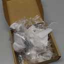 homdiy 10 Pack Brushed Nickel Cabinet Knobs, Round Kitchen Drawer Knobs, Silver Knobs for Cabinets, Metal Handles for Desk Drawers Cupboard