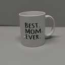 3dRose Best Mom Ever Mug, 11 oz, White
