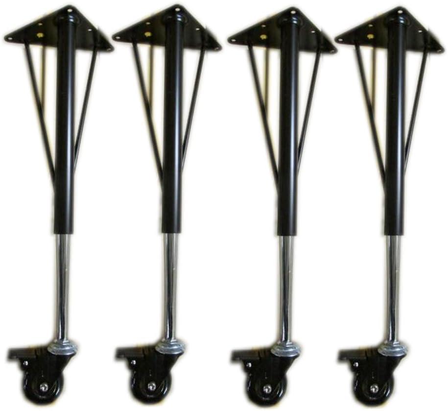 Heavy Duty Adjustable Long Tapered Legs With Casters Set of 4