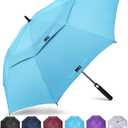 ZOMAKE Automatic Open Extra Large Golf Umbrella 51/54/62/68/72 Inch, Double Canopy Vented Windproof Oversize Stick Umbrellas for Rain