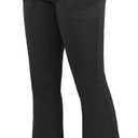 Teen Girls Bootcut Yoga Pants Kids Active Crossover Split Hem Flare Leggings with Pockets