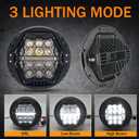 bamotop 120W 7'' Motorcycles LED Headlight With Whtie DRL Hi/Lo Beam Headlamp for Harley Davidson Touring Street Glide 2014-2023 [Plug And Play] (White DRL, 7 inch)