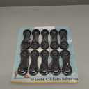 Child Safety Cabinet Locks (10 Pack) - Baby Proofing Latches Lock for Drawers, Toilet Seat, Fridge, Oven with 10 Extra 3M Adhesives (Black)