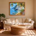 2 x CSZPPQAF Mediterranean Lemon Tree Paint by Numbers for Adults Beginner, Seaside Landscape Paint by Number Kits on Canvas, DIY Oil Painting Watercolor Color by Numbers for Home Wall Decor 12X16inch