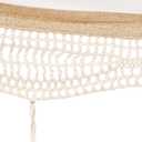 Amazon Basics Double Hammock with 9-Foot Space Saving Steel Stand and Carrying Case, 2 Person, 450 lb Capacity, Beige Stripe with Lace, 110" x 47" x 43"