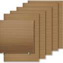 MYshade 6 Pack Temporary Blackout Paper Shades for Windows,Paper Pleated Blinds with Adhesive,No Tools No Drilling Free Cut Size Temporary Room Darkening Shades(Brown, 48" W x 72" H)