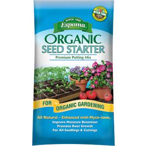 Espoma Organic Seed Starter Premium Potting Soil Mix - All Natural & Organic Seed Starting Mix with Mycorrhizae. For Organic Gardening, 16 qt, bag - Pack of One