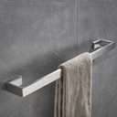Bathroom Towel Bar 24 Inch Towel Rack Wall Mount Bath Towel Holder Modern Towel Rod Silver Bath Towel Hanger Stainless Steel Brushed Finished Bathroom Accessories Towel Rail Single Bar Brushed Nickel