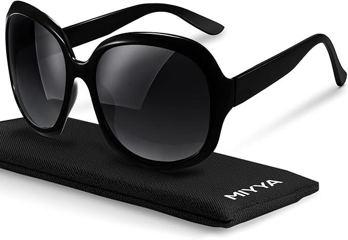 miyya Bug Eye Oversized Polarized Sunglasses Womens, Trendy Retro Sun Glasses for Women 2025, Oversized UV Protection Shades